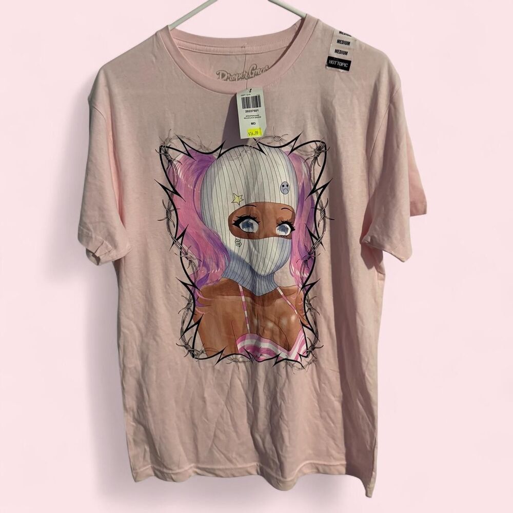 Proper Gnar t-shirt adult medium pink balaclava baddie graphic tee streetwear